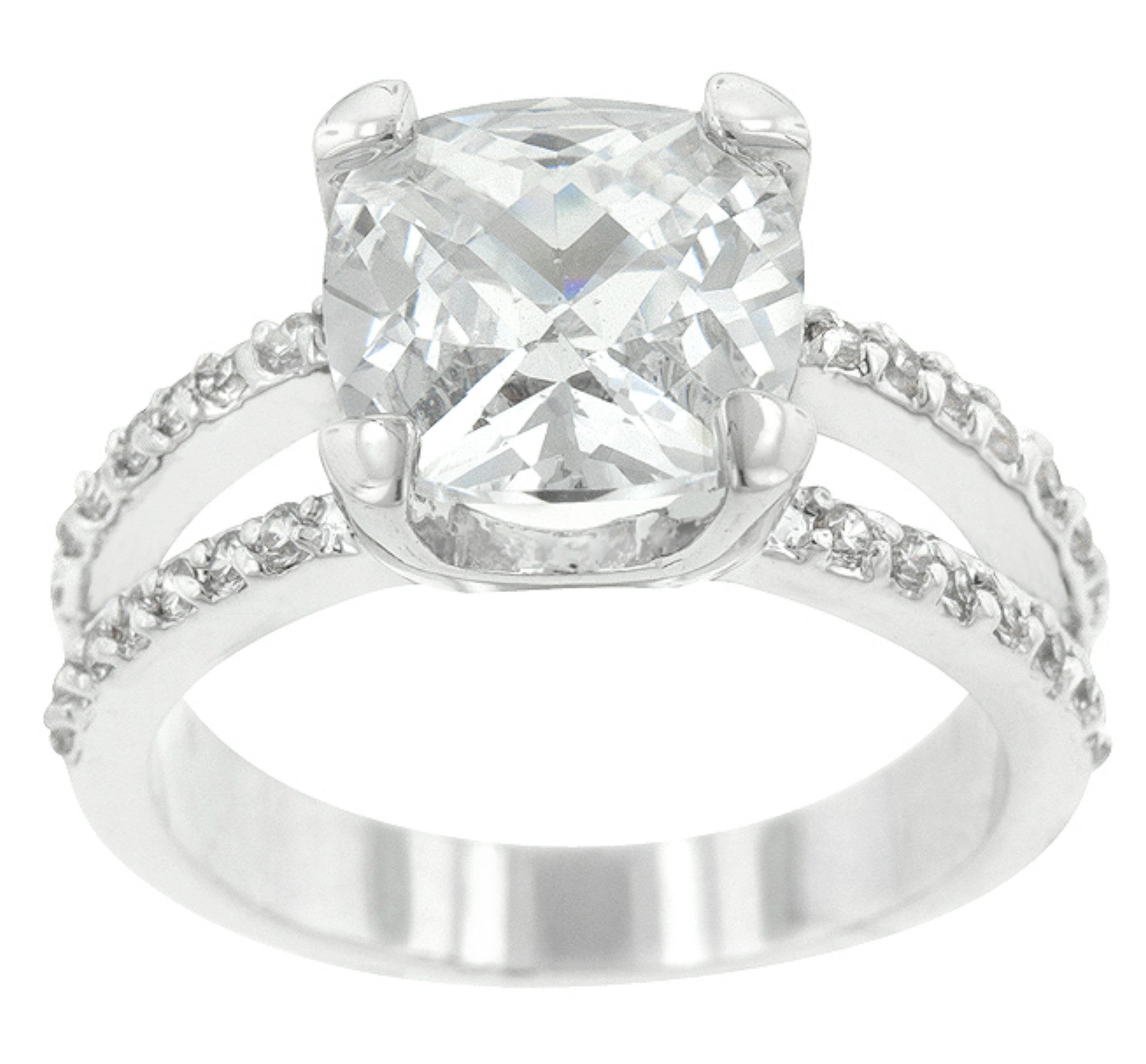 Zandra Cushion Cut Engagement Statement Ring | 6.5 Carat | Cubic Zirconia - Beloved Sparkles
- 1
